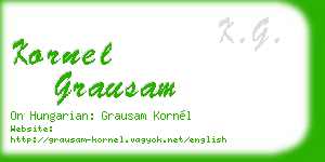 kornel grausam business card